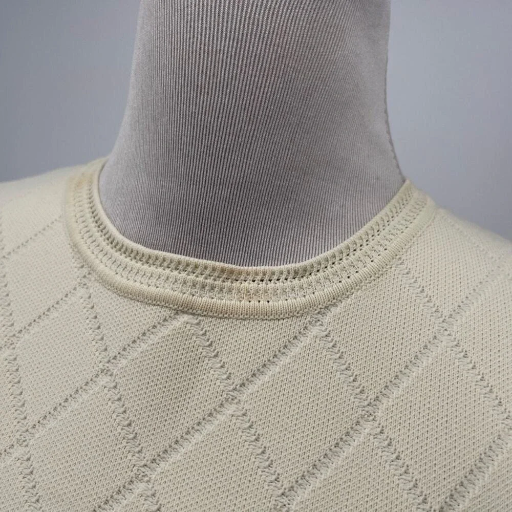 Opening Ceremony Women's Ecru Diamond Patterned Knit Sweater Size XS NEW